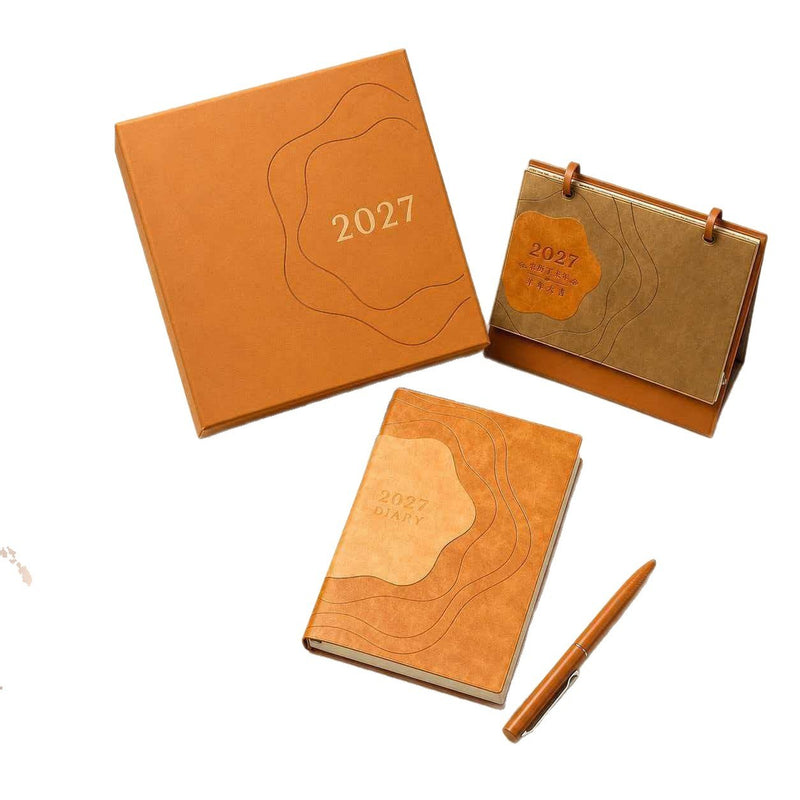 Leather Desk Calendar Gift Set 2027 — sample product photo